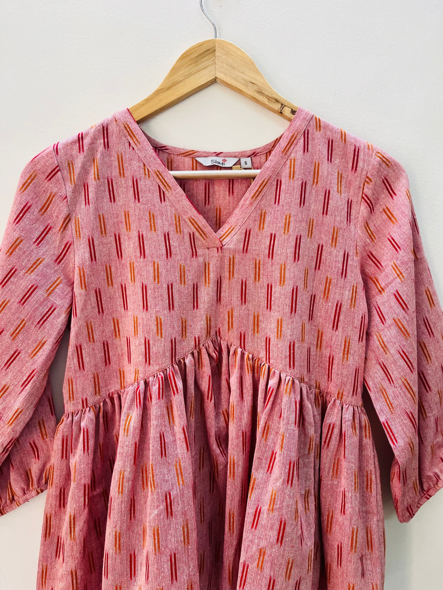 Peach gathered top-S