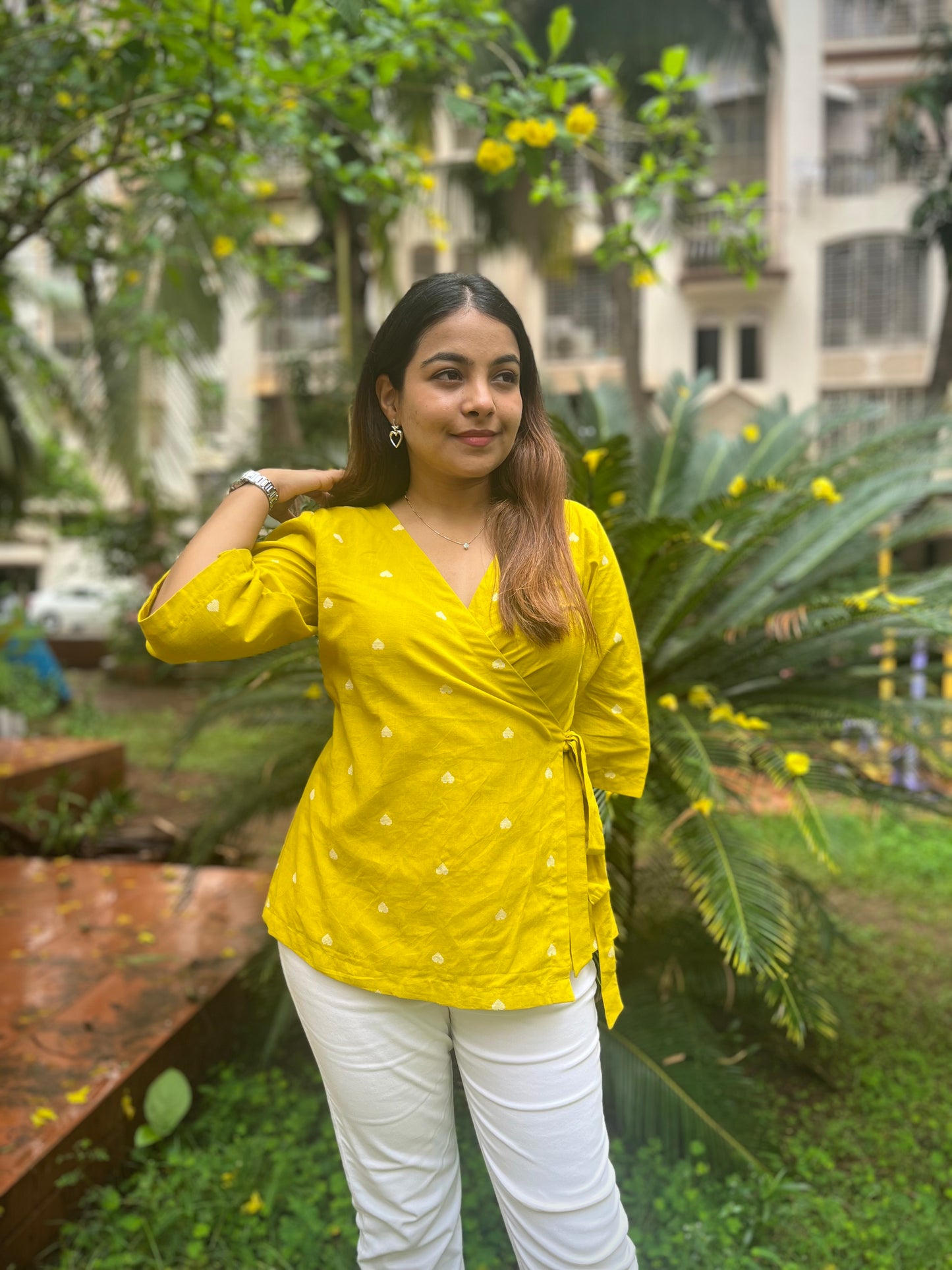 Yellow wrap top-Limited edition-Softer feel
