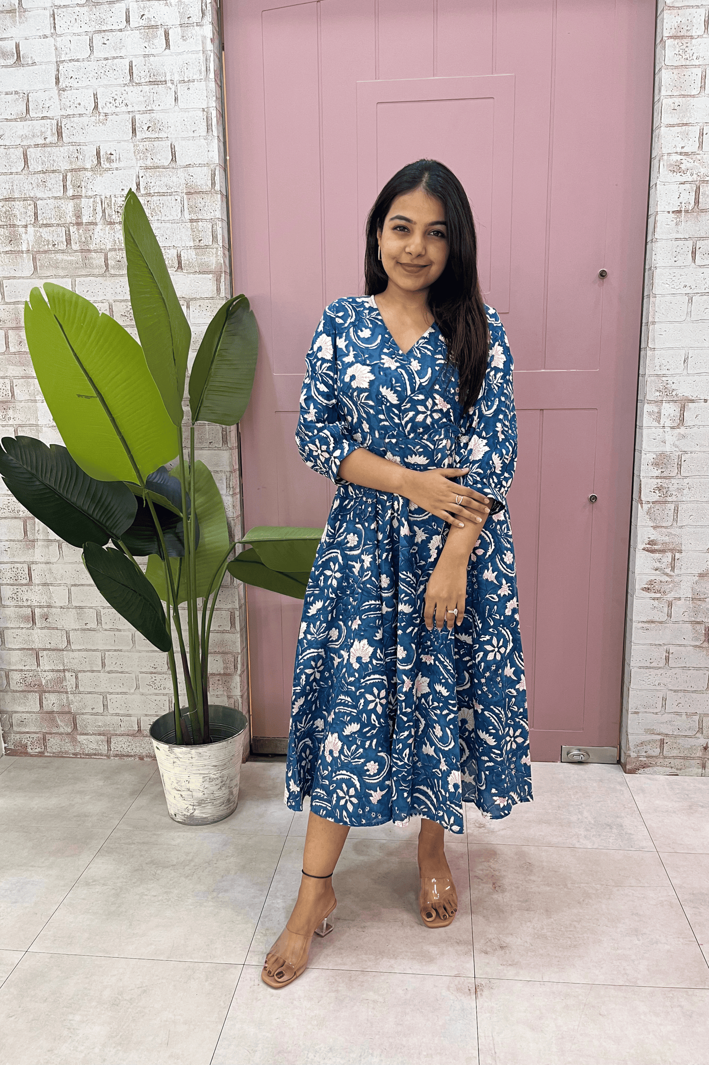 Neeli block printed dress