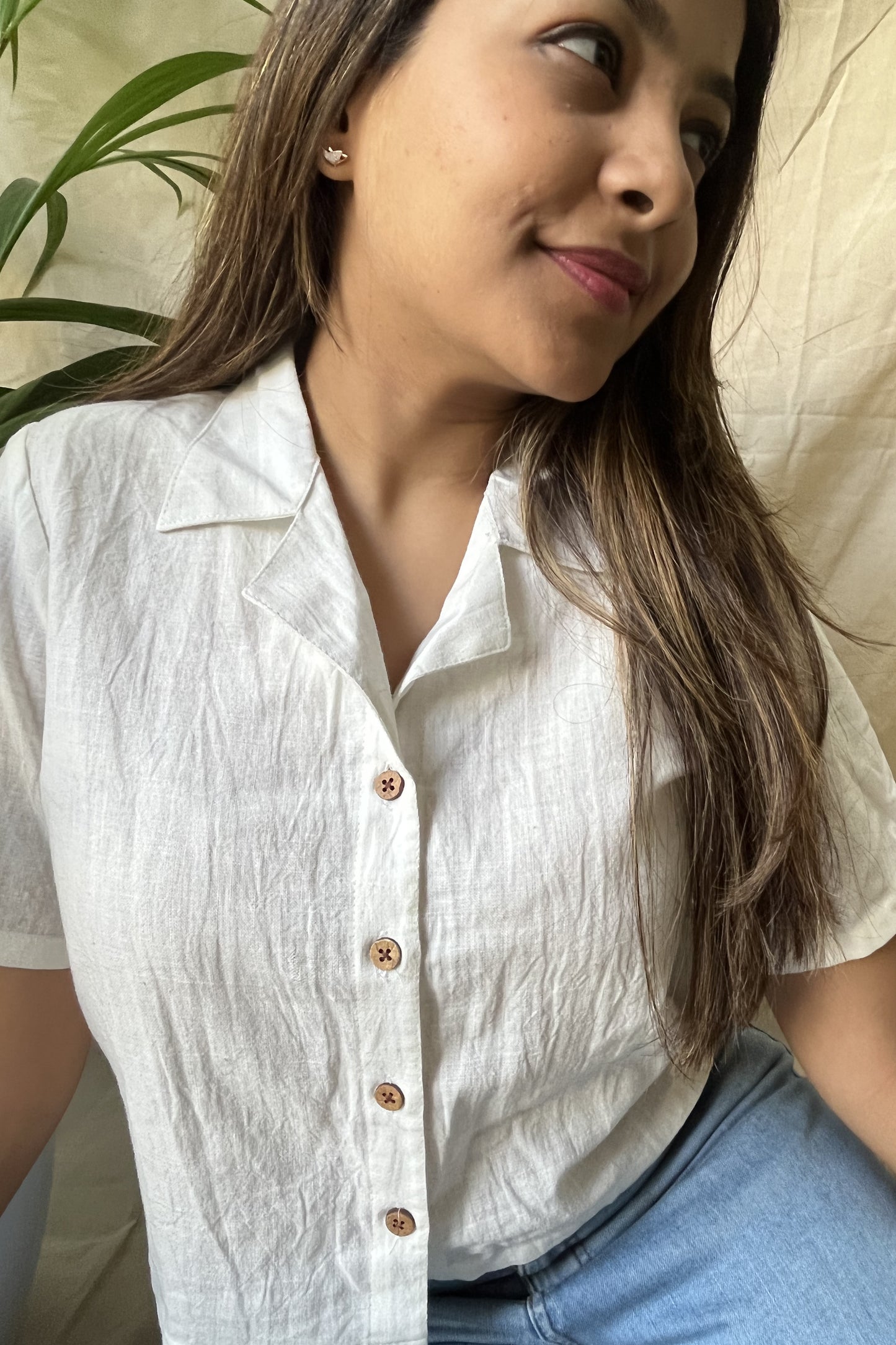 Emily cropped shirt