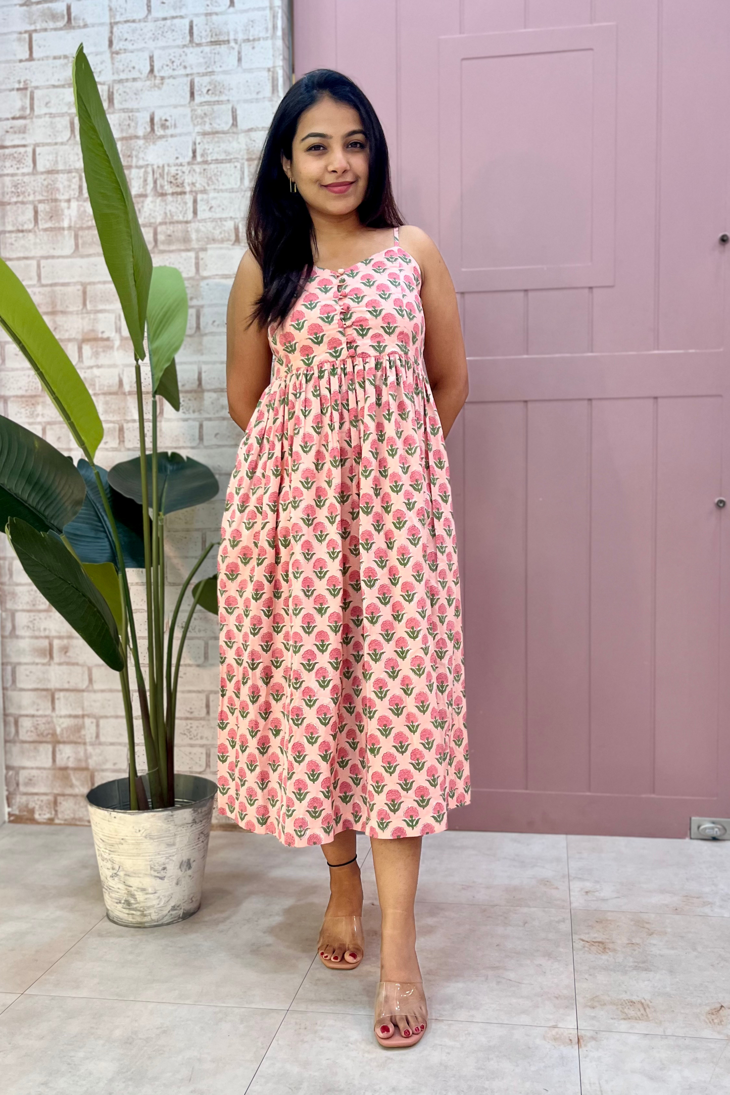 Komal block printed dress
