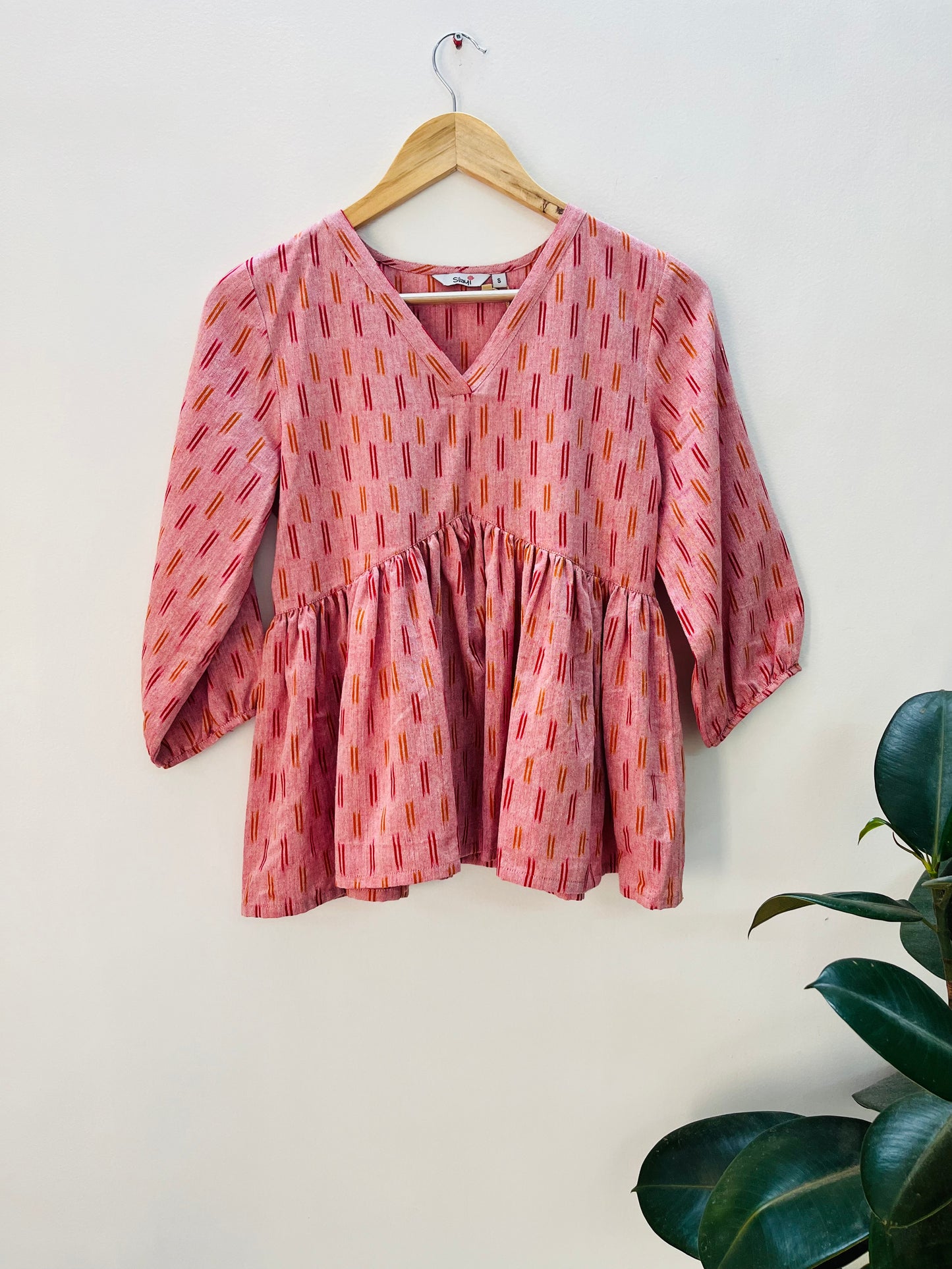 Peach gathered top-S