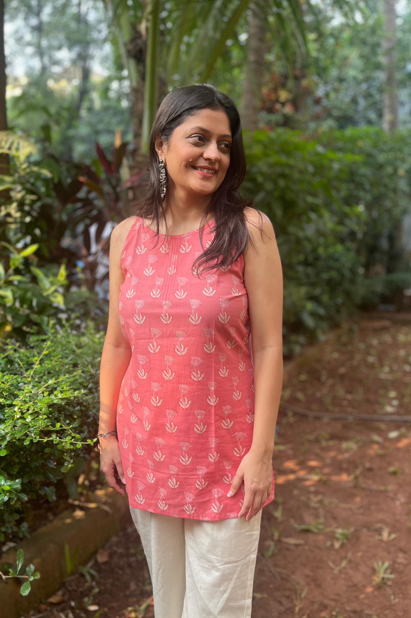 Rosy block printed short kurti