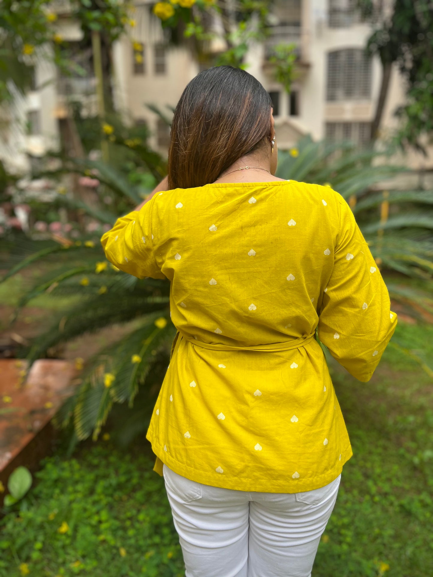 Yellow wrap top-Limited edition-Softer feel