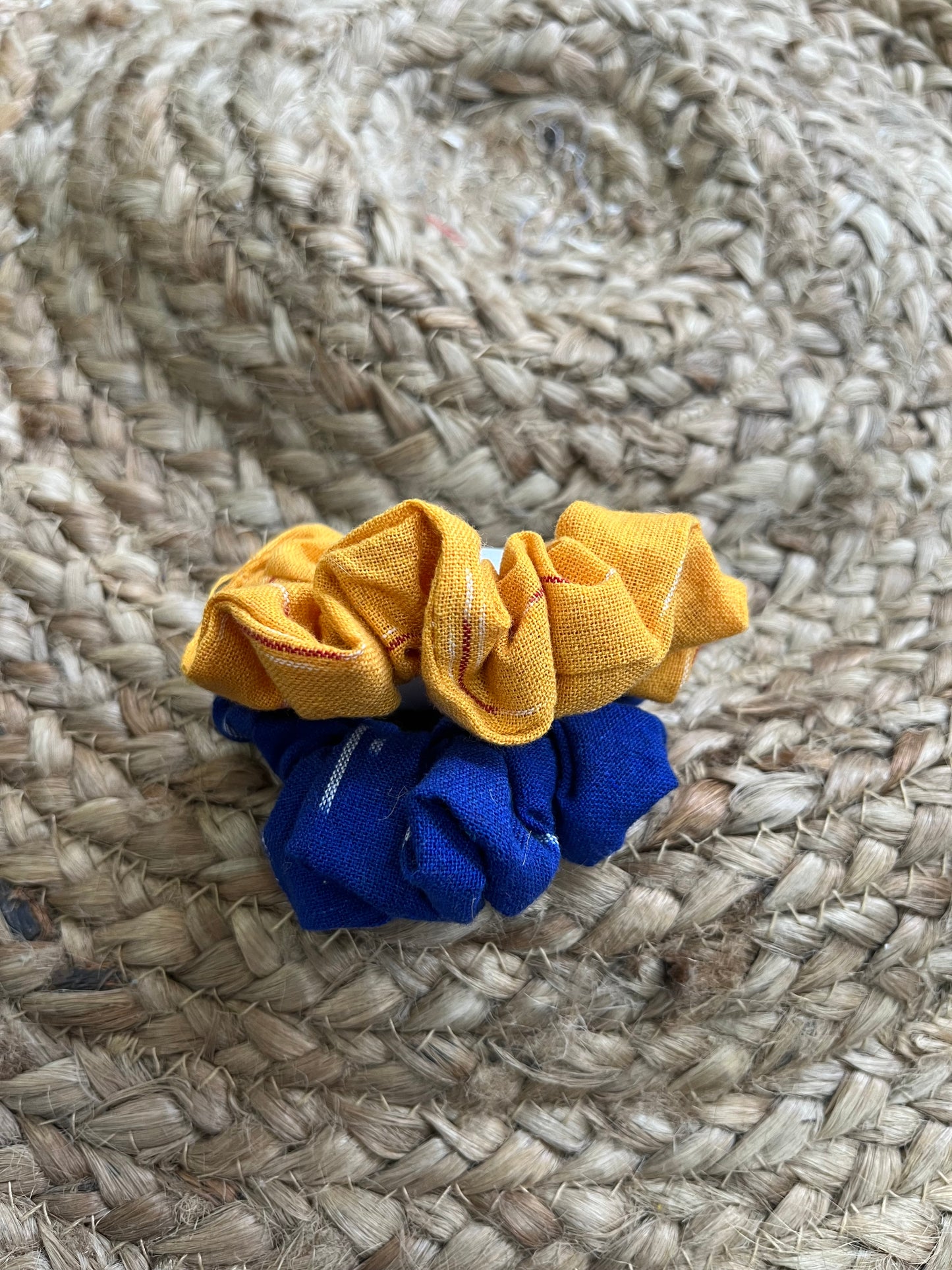 Yellow and blue ikat