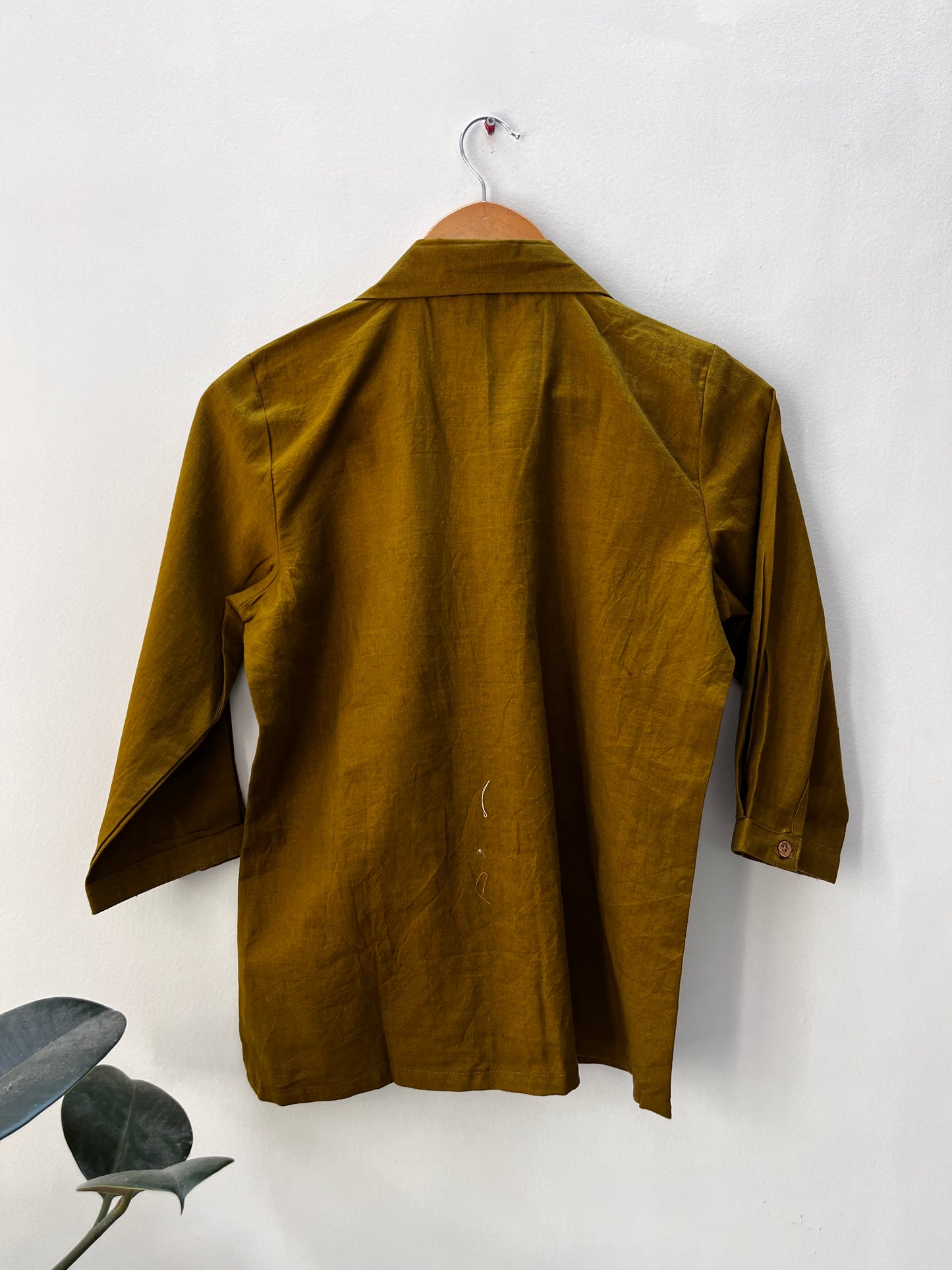 Mustard Handspun shirt-XXL