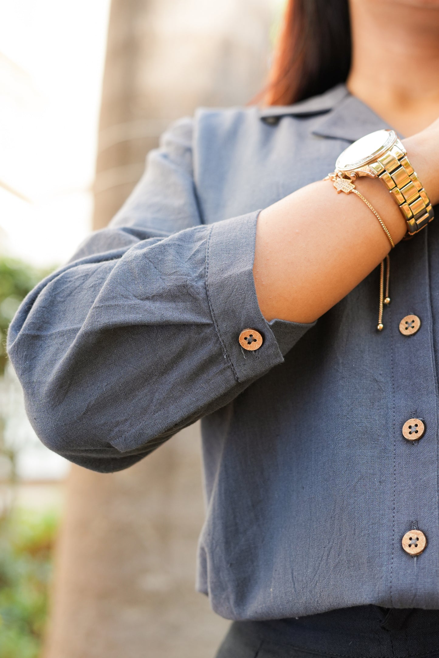 Malai Cotton Shirt- Grey