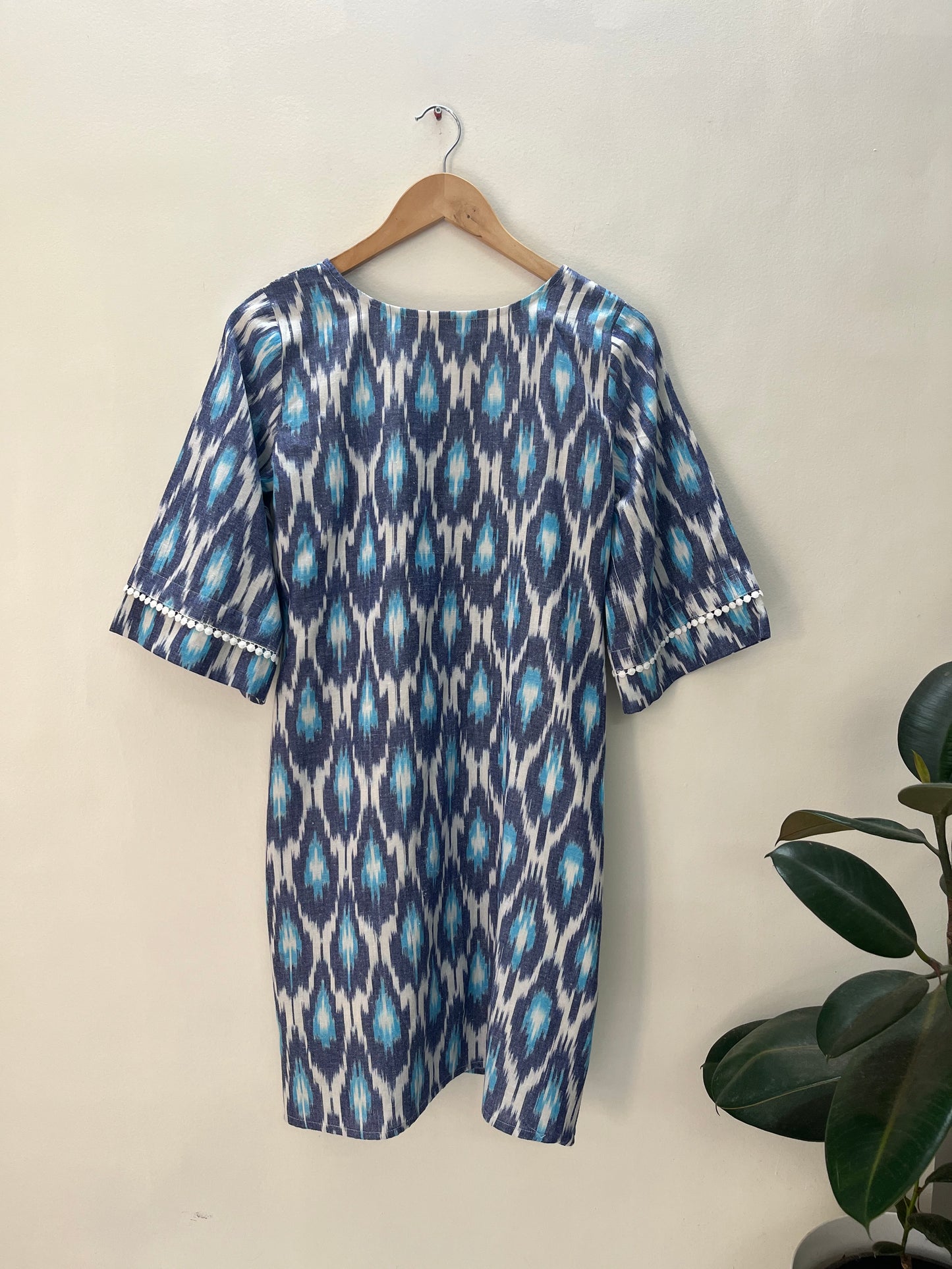 Barfi Ikat Shift Dress-S