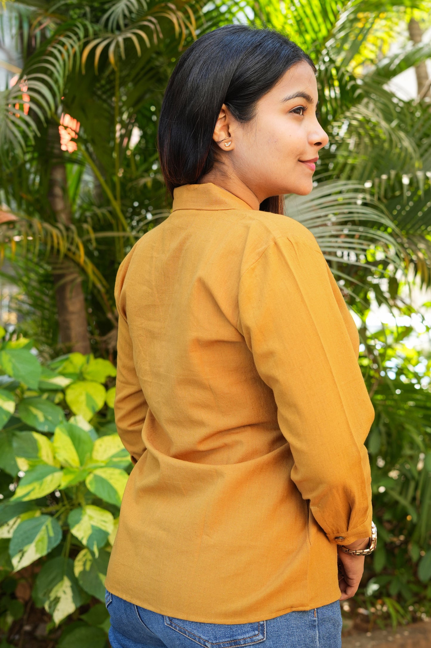 Malai cotton shirt-Yellow