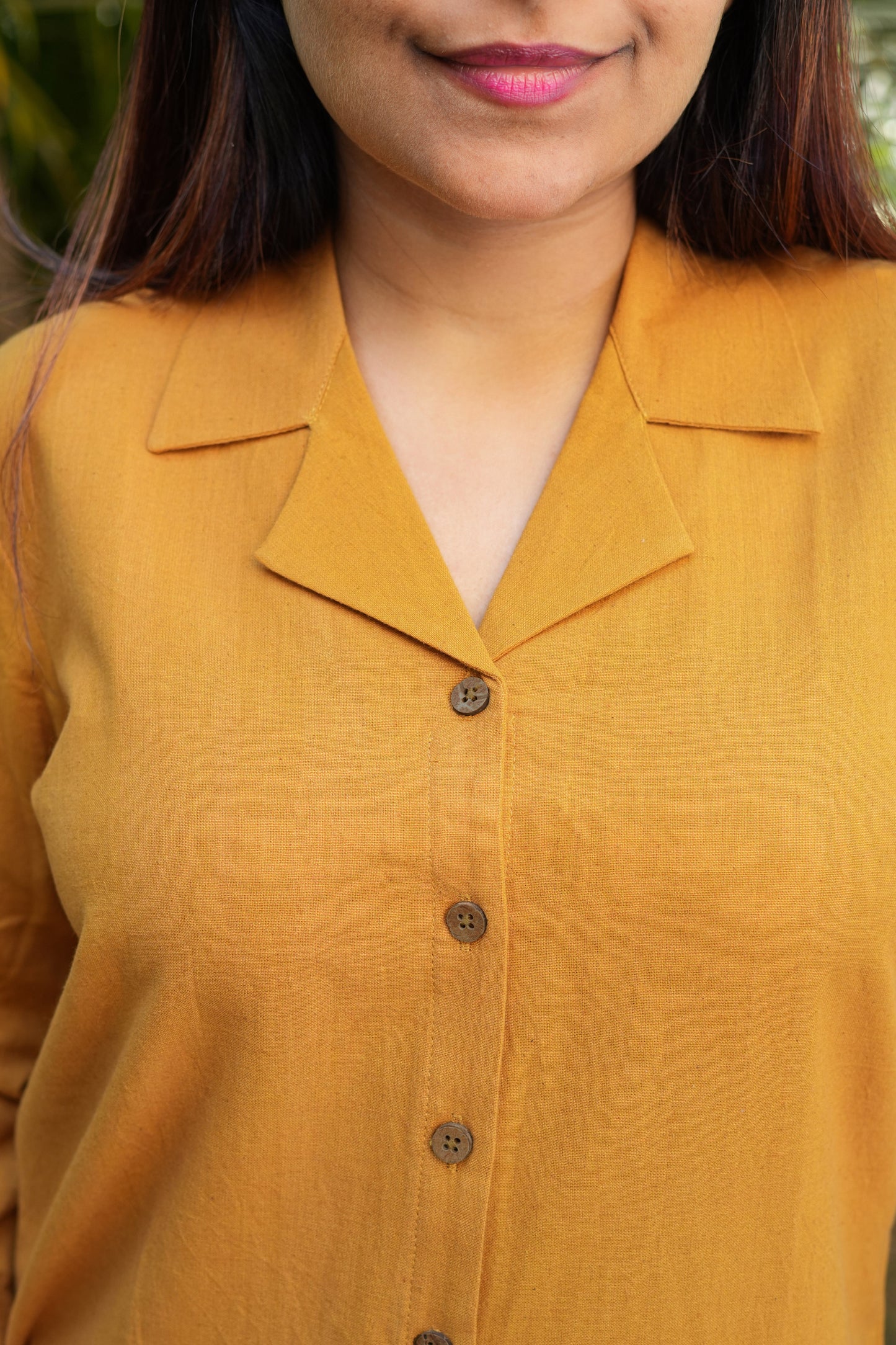 Malai cotton shirt-Yellow