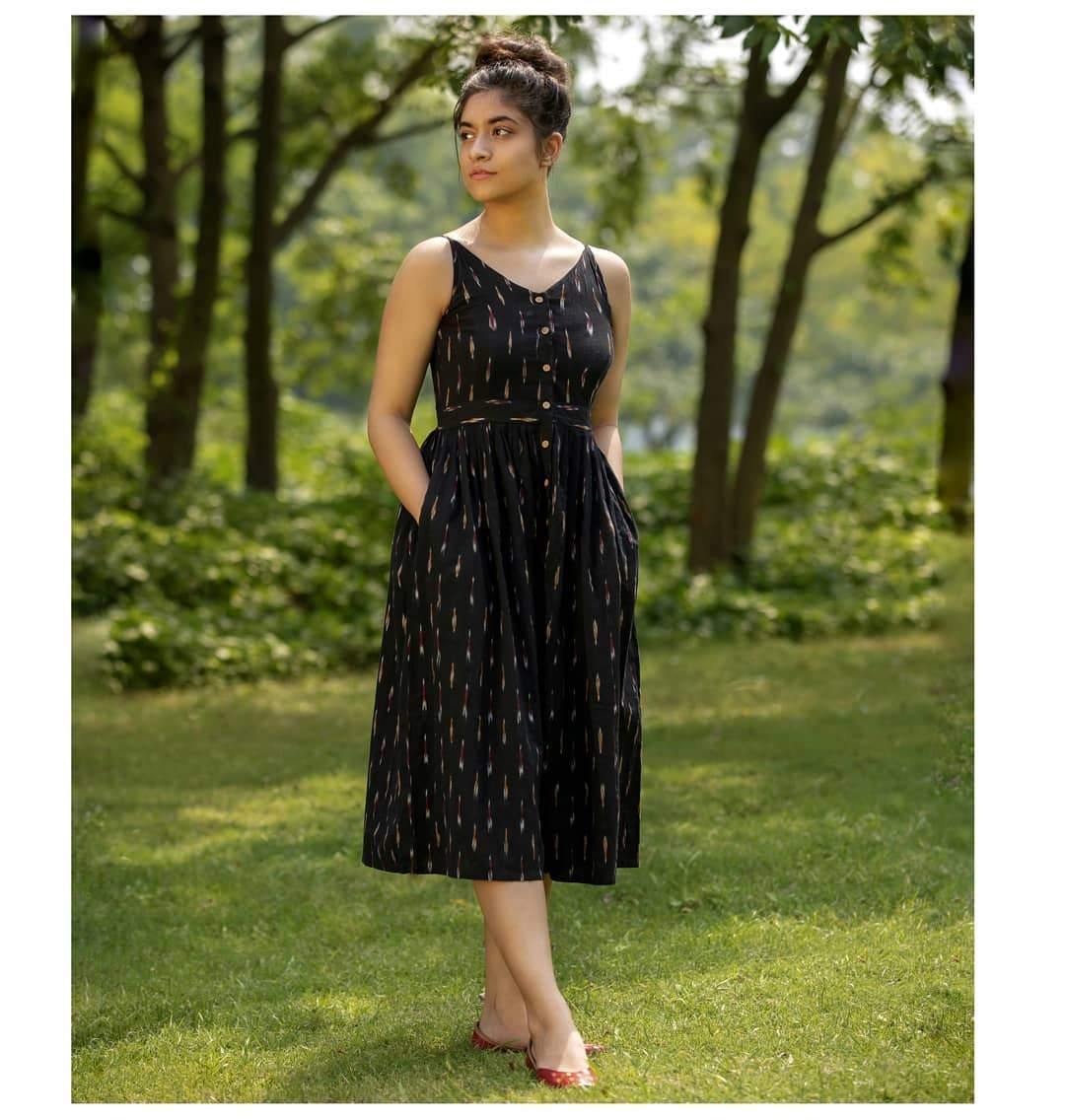 Cotton ikat dress
