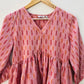 Peach gathered top-S
