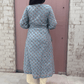 Ruhani A-line kurti- Sky blue