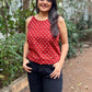 Rust block printed camisole