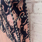 Navy block printed bag-large