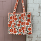 Orange block printed bag