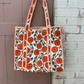 Orange block printed bag
