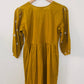 Yellow embroidered sleeve dress-S