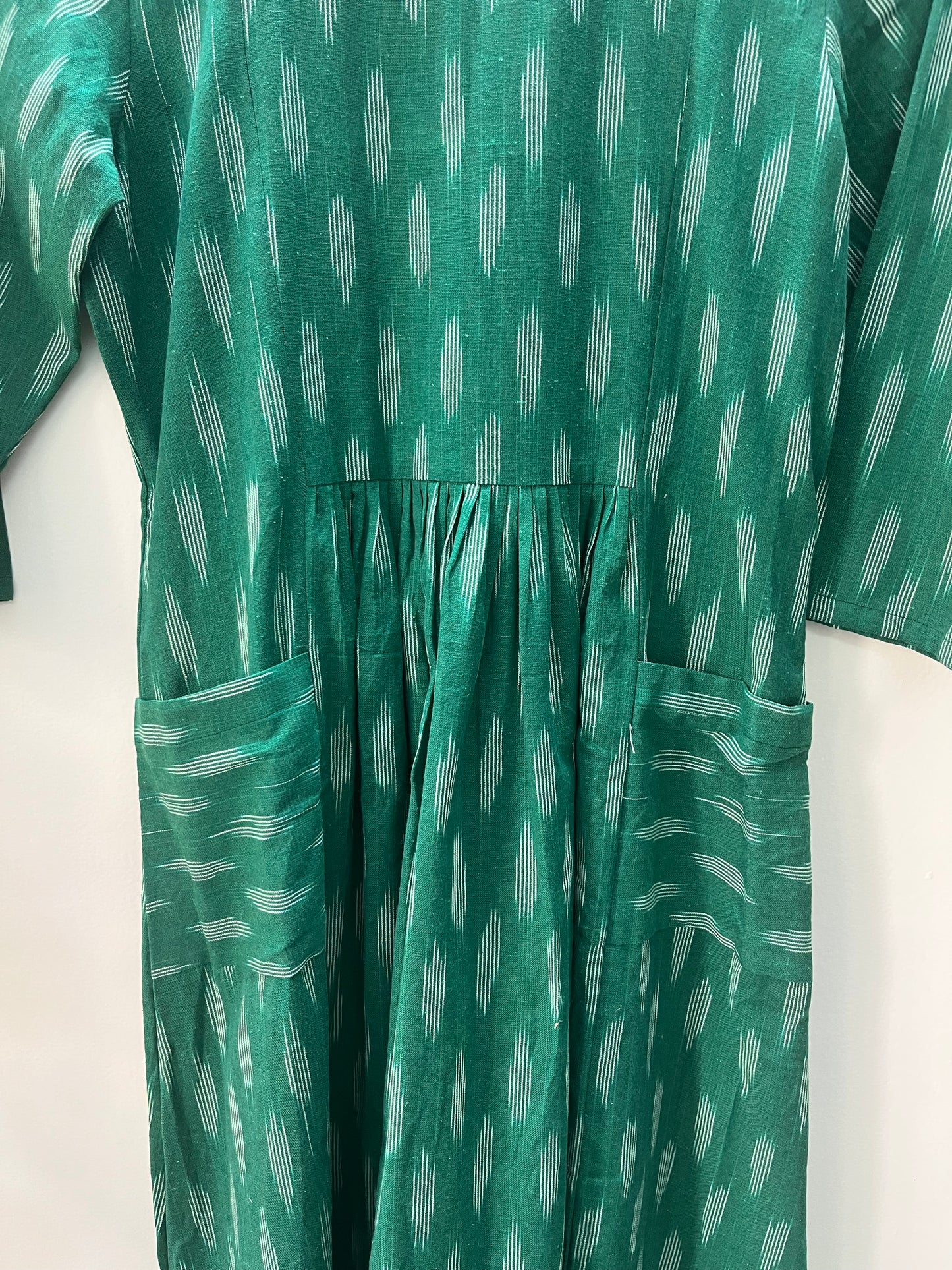 Green Ikat dress-XS