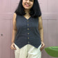 Lila handspun vest- Charcoal