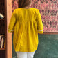 Suti handloom top-Yellow