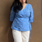Sky blue wrap top-Limited edition-Softer feel