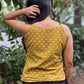 Mustard block printed camisole