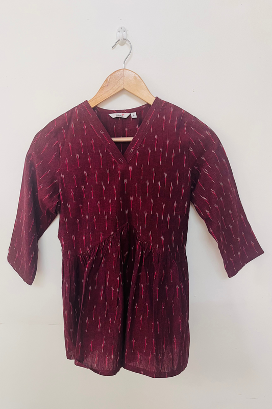 Maroon gathered top-S