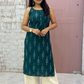 Emerald Green Ikat kurti