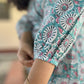 Mint floral wrap top