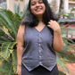Lila handspun vest- Charcoal