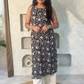 Vani block printed kurti-Black
