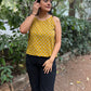 Mustard block printed camisole