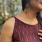 Maroon ikat camisole