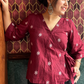 Phool wrap top- Maroon