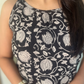 Vani block printed kurti-Black