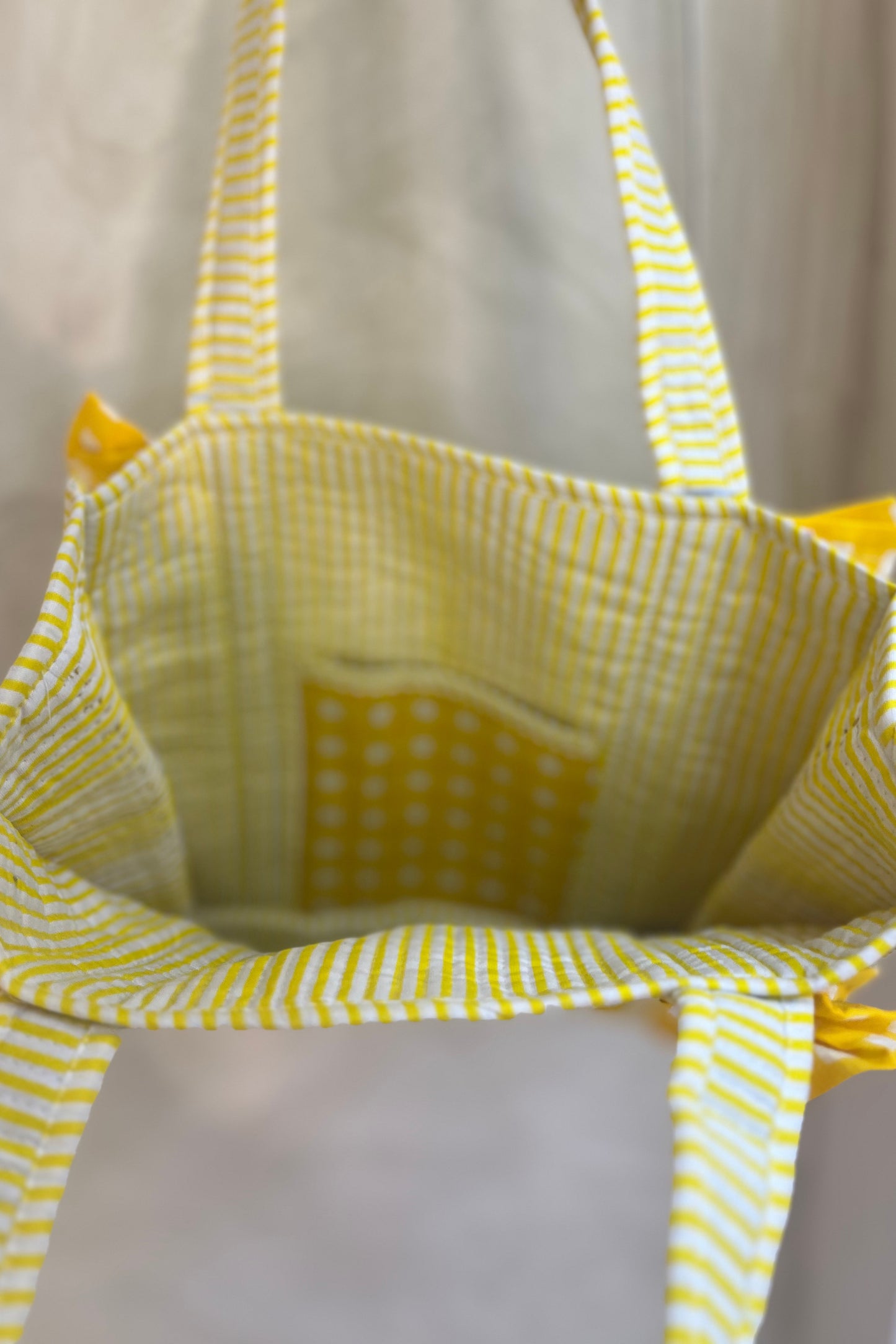 Yellow frill bag