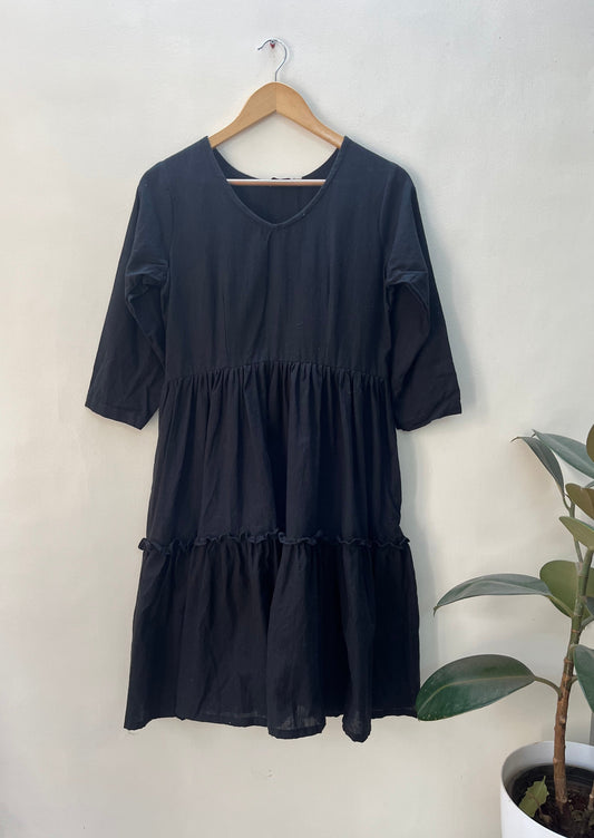 Black handloomed dress