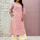 Ruhani A-line kurti-Pink