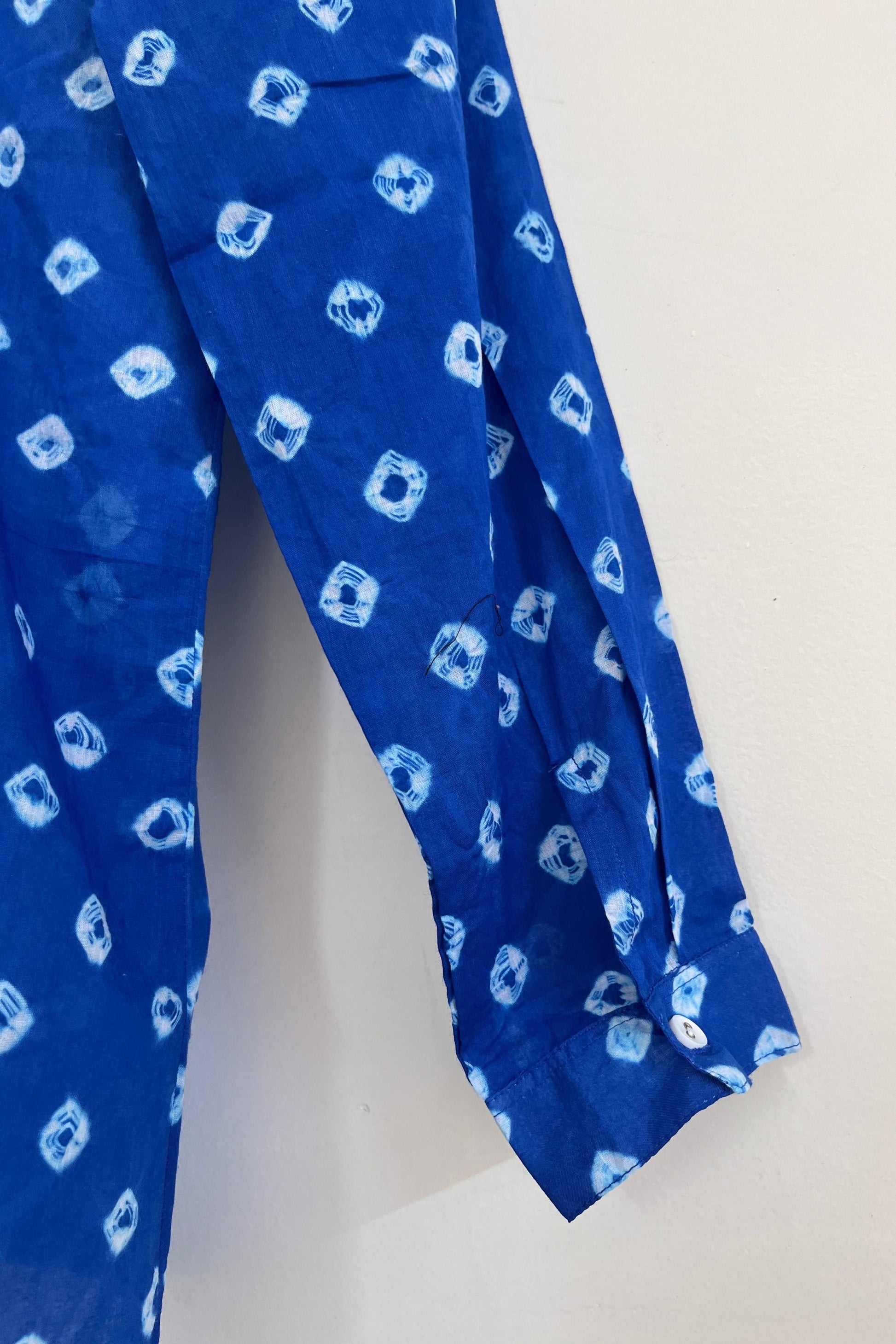 Blue bandhani shirt