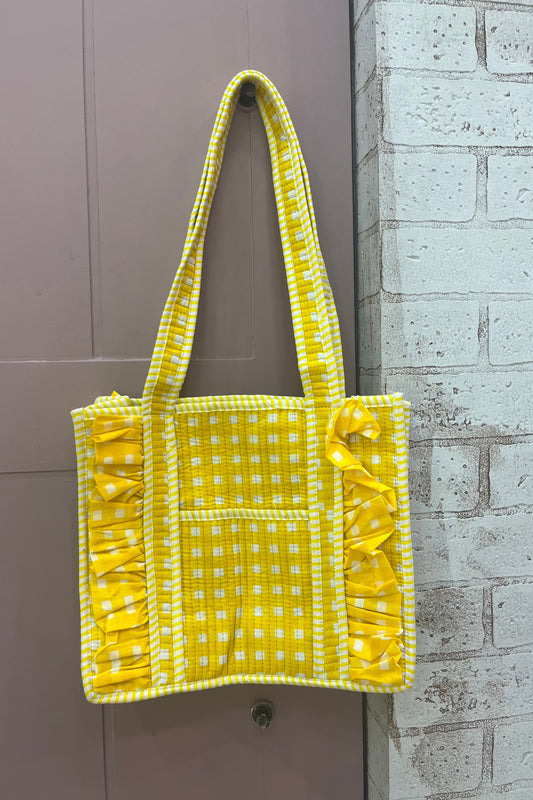 Yellow frill bag