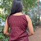 Maroon ikat camisole