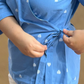 Sky blue wrap top-Limited edition-Softer feel