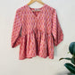 Peach gathered top-S