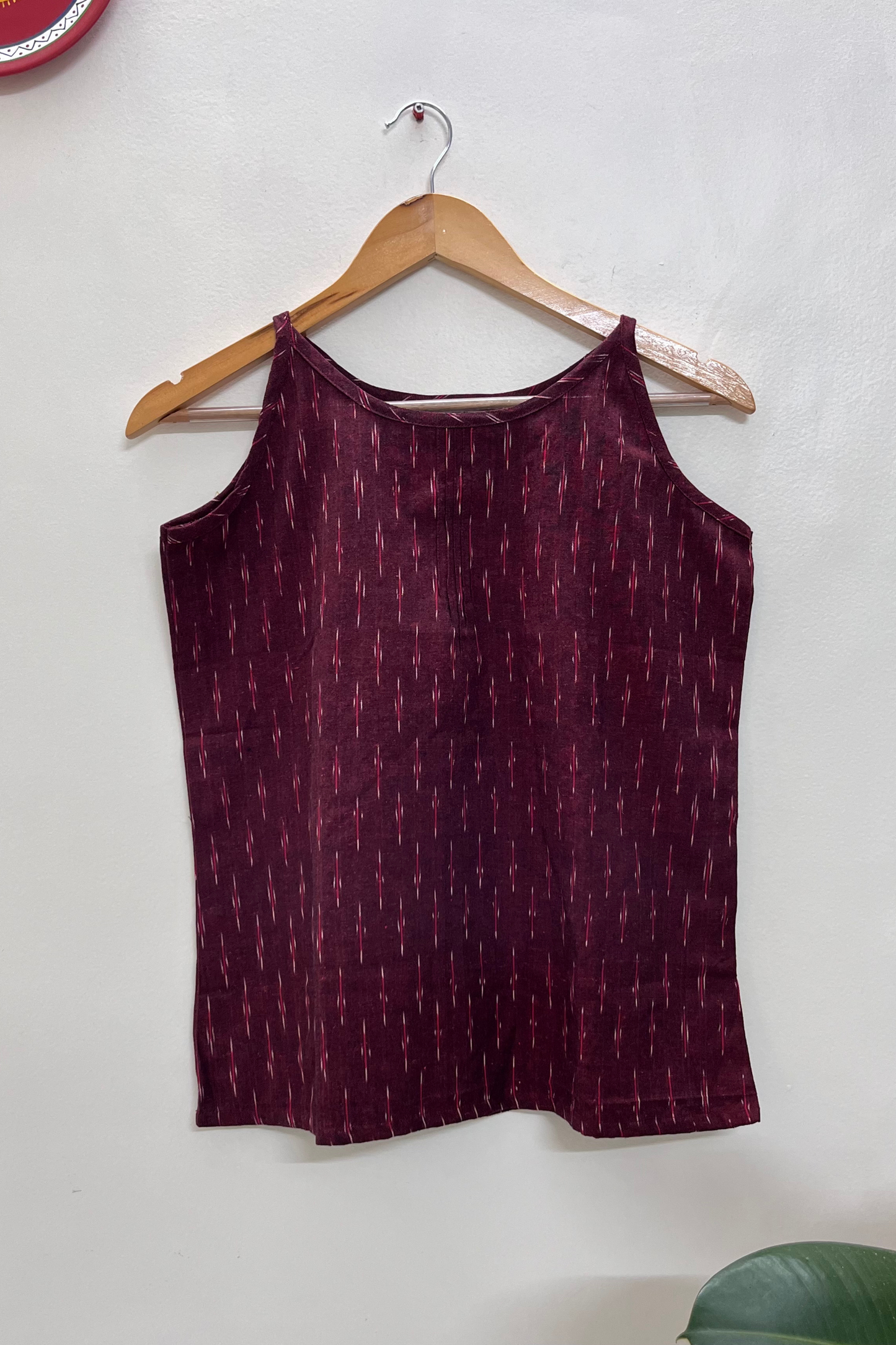 Maroon ikat camisole