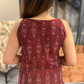 Maroon Ikat kurti