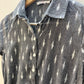 Grey Ikat shirt dress-S