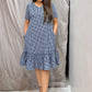 Blue handloom checks dress XS and M