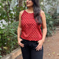 Rust block printed camisole