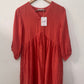 Coral double cloth dress-S